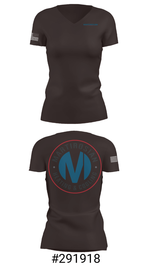 Women's Short Sleeve Vneck Shirt, Martirosian Heating and Cooling, , Teamtime, Team time, sublimation, custom sports apparel, team uniforms, spirit wear, spiritwear, sports uniforms, custom shirts, team store, custom team store, fundraiser sports, apparel fundraiser