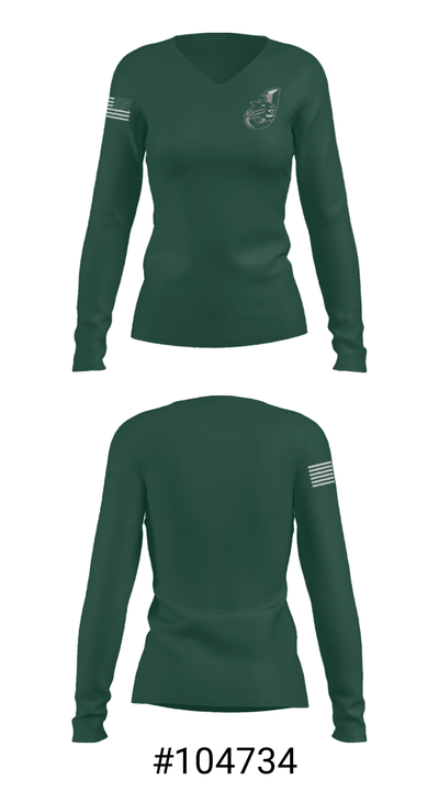 Jenison Junior High School Swimming 79083894 Women's Long Sleeve V-neck Shirt - 20
