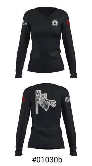 Women's Long Sleeve Vneck Shirt, , Marines, Teamtime, Team time, sublimation, custom sports apparel, team uniforms, spirit wear, spiritwear, sports uniforms, custom shirts, team store, custom team store, fundraiser sports, apparel fundraiser