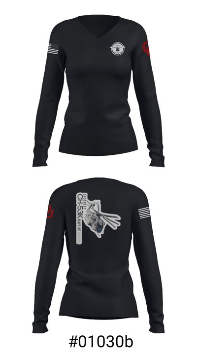 CH-53 14570002 Women's Long Sleeve V-neck Shirt - 7