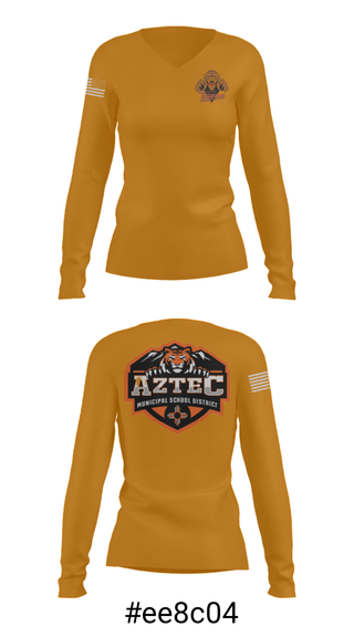 Women's Long Sleeve Vneck Shirt, C.V. Koogler Middle School, Spirit Store, Teamtime, Team time, sublimation, custom sports apparel, team uniforms, spirit wear, spiritwear, sports uniforms, custom shirts, team store, custom team store, fundraiser sports, apparel fundraiser