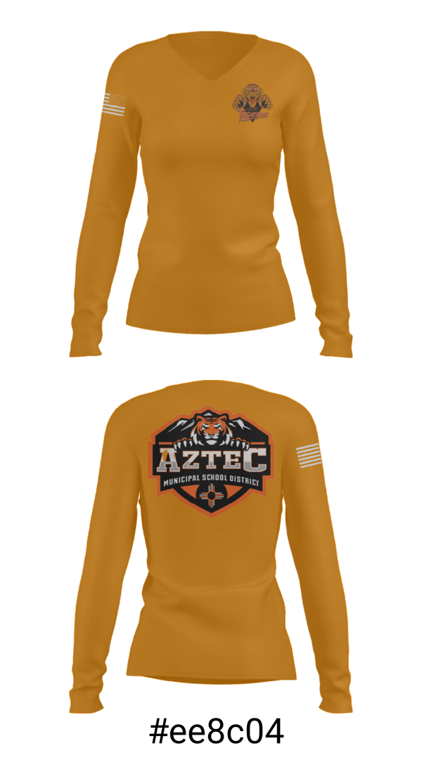 Women's Long Sleeve Vneck Shirt, C.V. Koogler Middle School, Spirit Store, Teamtime, Team time, sublimation, custom sports apparel, team uniforms, spirit wear, spiritwear, sports uniforms, custom shirts, team store, custom team store, fundraiser sports, apparel fundraiser