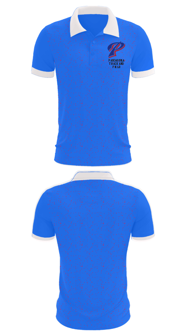 Short Sleeve Performance Polo, Pascagoula Track and Field, Track & Field, Teamtime, Team time, sublimation, custom sports apparel, team uniforms, spirit wear, spiritwear, sports uniforms, custom shirts, team store, custom team store, fundraiser sports, apparel fundraiser