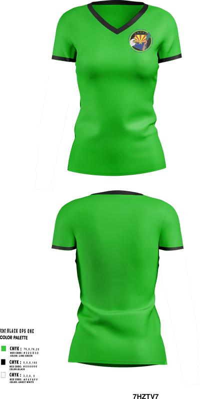 BUGG OUT MODEBUGG OUT MODE 14024317 Women's Short Sleeve V-neck Shirt - 1