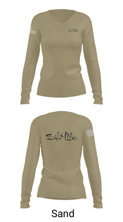39-23U 51487466 Women's Long Sleeve V-neck Shirt - 47