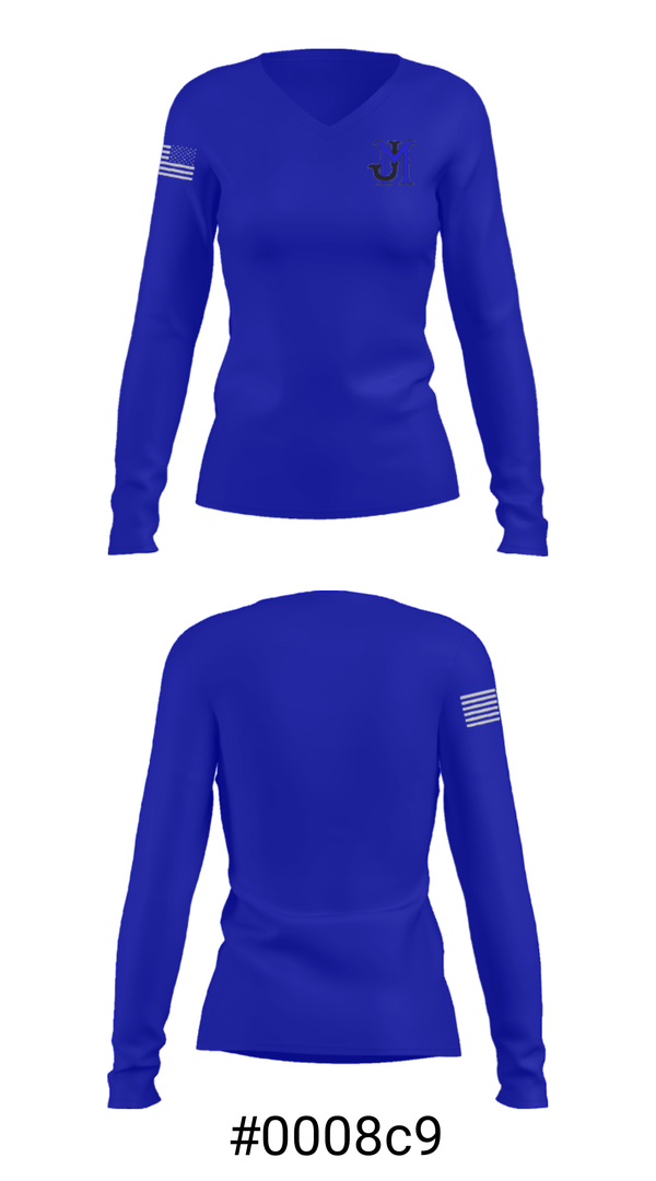 Women's Long Sleeve Vneck Shirt, John Marshall High School Wrestling, Wrestling, Teamtime, Team time, sublimation, custom sports apparel, team uniforms, spirit wear, spiritwear, sports uniforms, custom shirts, team store, custom team store, fundraiser sports, apparel fundraiser
