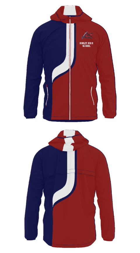 Windbreaker, Hurley High school, Spirit Store, Teamtime, Team time, sublimation, custom sports apparel, team uniforms, spirit wear, spiritwear, sports uniforms, custom shirts, team store, custom team store, fundraiser sports, apparel fundraiser