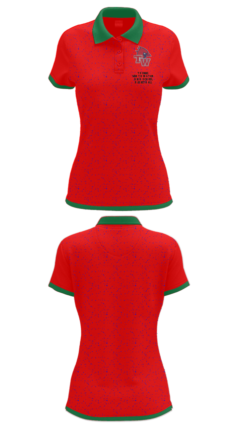 Women's Short Sleeve Performance Polo, Thomas Worthington High School Basketball, Women's Basketball, Teamtime, Team time, sublimation, custom sports apparel, team uniforms, spirit wear, spiritwear, sports uniforms, custom shirts, team store, custom team store, fundraiser sports, apparel fundraiser