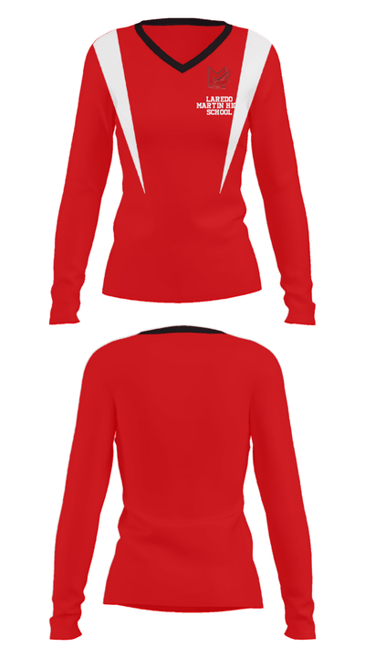 Laredo Martin High School 20650307 Women's Long Sleeve V-neck Shirt - 29