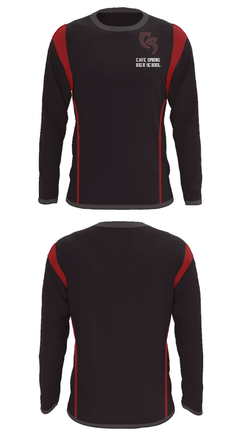 Long Sleeve Performance Shirt, Cave Spring High School, Spirit Store, Teamtime, Team time, sublimation, custom sports apparel, team uniforms, spirit wear, spiritwear, sports uniforms, custom shirts, team store, custom team store, fundraiser sports, apparel fundraiser