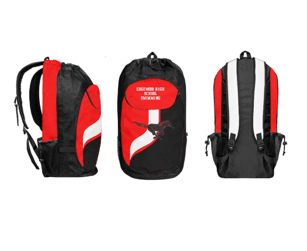 Gear Bag, Edgewood High School Swimming, Swimming, Teamtime, Team time, sublimation, custom sports apparel, team uniforms, spirit wear, spiritwear, sports uniforms, custom shirts, team store, custom team store, fundraiser sports, apparel fundraiser
