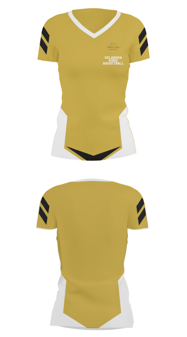 Women's Short Sleeve Vneck Shirt, Oklahoma Kings Basketball, Men's Basketball, Teamtime, Team time, sublimation, custom sports apparel, team uniforms, spirit wear, spiritwear, sports uniforms, custom shirts, team store, custom team store, fundraiser sports, apparel fundraiser