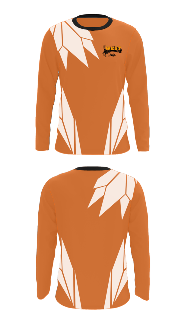 Long Sleeve Performance Shirt, West High School Gymnastics, Spirit Store, Teamtime, Team time, sublimation, custom sports apparel, team uniforms, spirit wear, spiritwear, sports uniforms, custom shirts, team store, custom team store, fundraiser sports, apparel fundraiser
