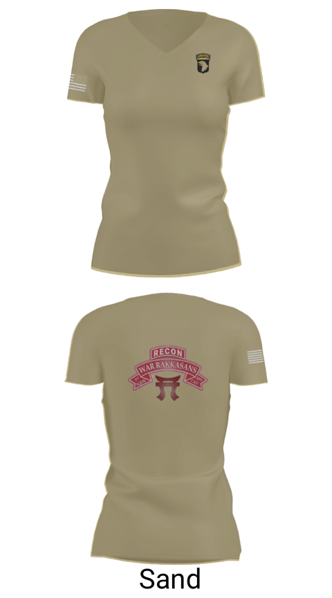 Women's Short Sleeve Vneck Shirt, 1-33 CAV, Army, Teamtime, Team time, sublimation, custom sports apparel, team uniforms, spirit wear, spiritwear, sports uniforms, custom shirts, team store, custom team store, fundraiser sports, apparel fundraiser