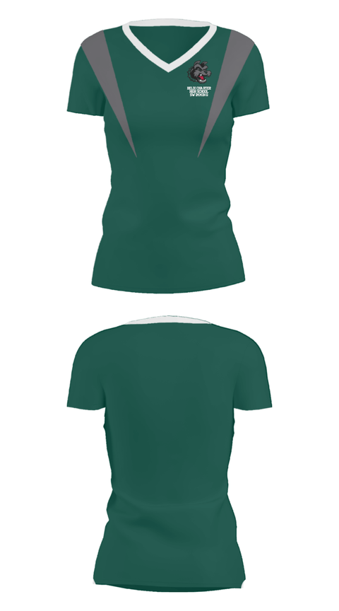 Women's Short Sleeve Vneck Shirt, Helix Charter High School Swimming, Swimming, Teamtime, Team time, sublimation, custom sports apparel, team uniforms, spirit wear, spiritwear, sports uniforms, custom shirts, team store, custom team store, fundraiser sports, apparel fundraiser