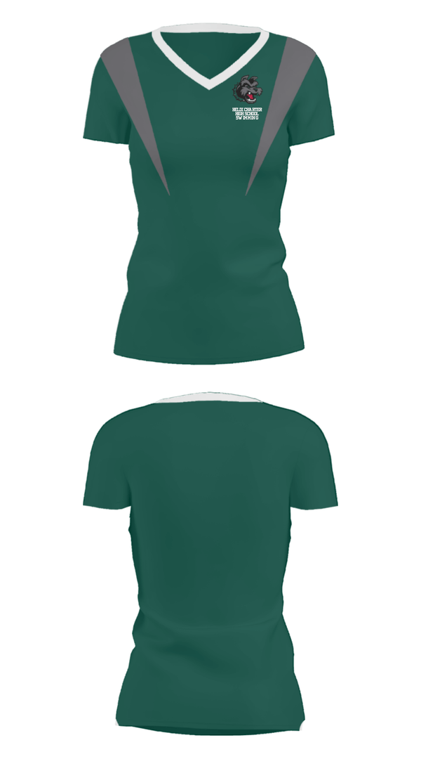 Women's Short Sleeve Vneck Shirt, Helix Charter High School Swimming, Swimming, Teamtime, Team time, sublimation, custom sports apparel, team uniforms, spirit wear, spiritwear, sports uniforms, custom shirts, team store, custom team store, fundraiser sports, apparel fundraiser