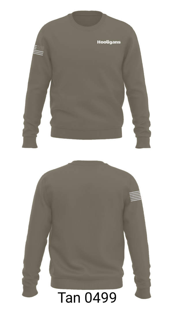 Crew Neck Sweatshirt, Hooligans, Army, Teamtime, Team time, sublimation, custom sports apparel, team uniforms, spirit wear, spiritwear, sports uniforms, custom shirts, team store, custom team store, fundraiser sports, apparel fundraiser