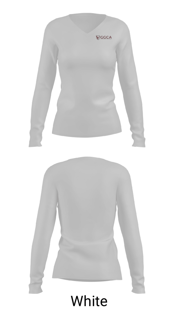 Women's Long Sleeve Vneck Shirt, Greater Grace Christian Academy, Spirit Store, Teamtime, Team time, sublimation, custom sports apparel, team uniforms, spirit wear, spiritwear, sports uniforms, custom shirts, team store, custom team store, fundraiser sports, apparel fundraiser