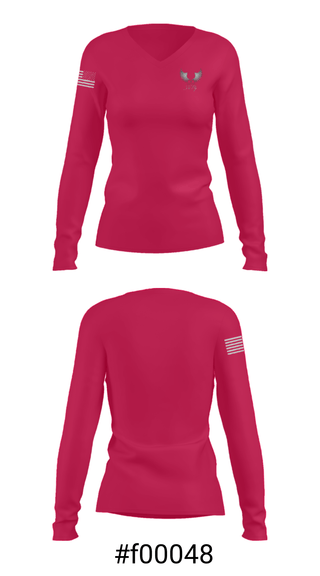 Women's Long Sleeve Vneck Shirt, DK Fitness Consulting, , Teamtime, Team time, sublimation, custom sports apparel, team uniforms, spirit wear, spiritwear, sports uniforms, custom shirts, team store, custom team store, fundraiser sports, apparel fundraiser