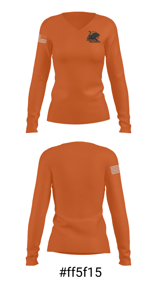 Women's Long Sleeve Vneck Shirt, Lisbon Regional High School Basketball, Men's Basketball, Teamtime, Team time, sublimation, custom sports apparel, team uniforms, spirit wear, spiritwear, sports uniforms, custom shirts, team store, custom team store, fundraiser sports, apparel fundraiser