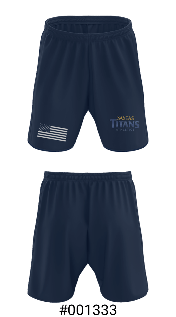 Athletic Shorts With Pockets, Saseas Titans Athletics, Spirit Store, Teamtime, Team time, sublimation, custom sports apparel, team uniforms, spirit wear, spiritwear, sports uniforms, custom shirts, team store, custom team store, fundraiser sports, apparel fundraiser