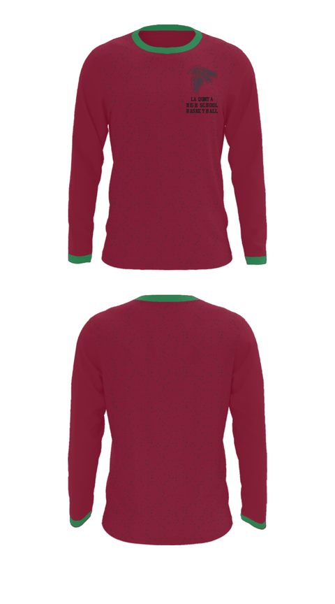 Long Sleeve Performance Shirt, La Quinta High School Basketball, Men's Basketball, Teamtime, Team time, sublimation, custom sports apparel, team uniforms, spirit wear, spiritwear, sports uniforms, custom shirts, team store, custom team store, fundraiser sports, apparel fundraiser