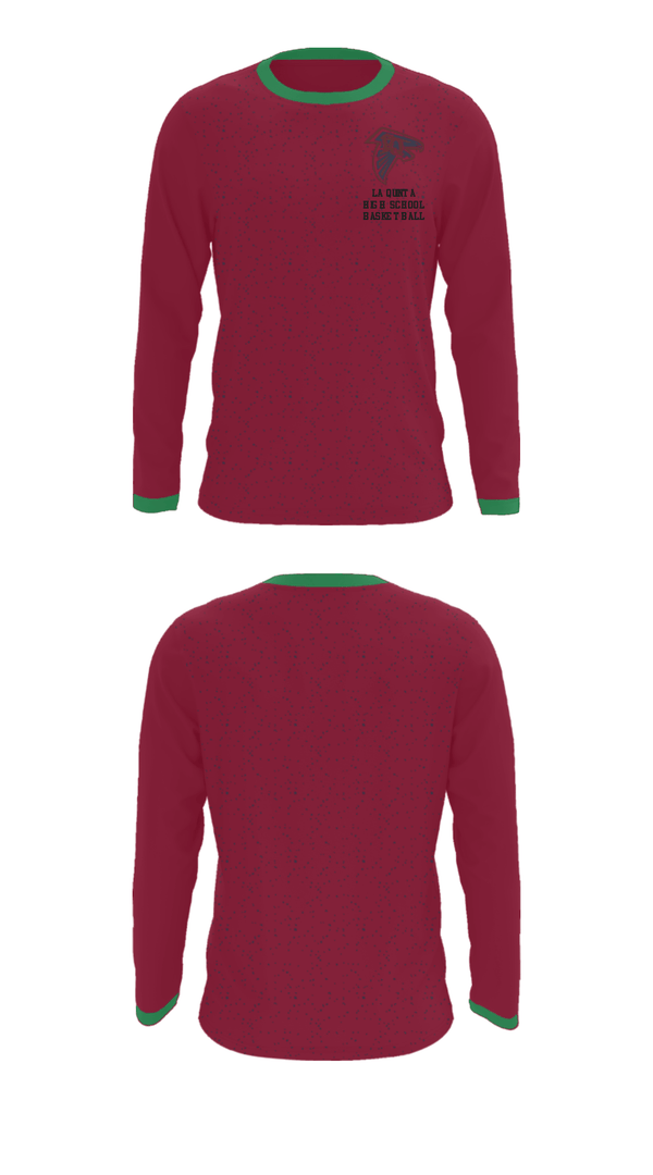 Long Sleeve Performance Shirt, La Quinta High School Basketball, Men's Basketball, Teamtime, Team time, sublimation, custom sports apparel, team uniforms, spirit wear, spiritwear, sports uniforms, custom shirts, team store, custom team store, fundraiser sports, apparel fundraiser