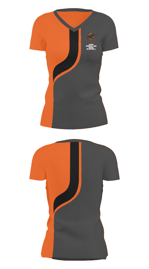 Women's Short Sleeve Vneck Shirt, Lisbon Regional High School Basketball, Men's Basketball, Teamtime, Team time, sublimation, custom sports apparel, team uniforms, spirit wear, spiritwear, sports uniforms, custom shirts, team store, custom team store, fundraiser sports, apparel fundraiser