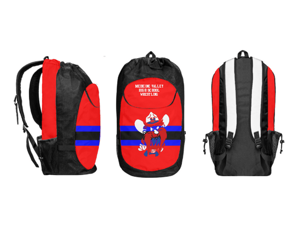 Gear Bag, Medicine Valley High School Wrestling, Wrestling, Teamtime, Team time, sublimation, custom sports apparel, team uniforms, spirit wear, spiritwear, sports uniforms, custom shirts, team store, custom team store, fundraiser sports, apparel fundraiser