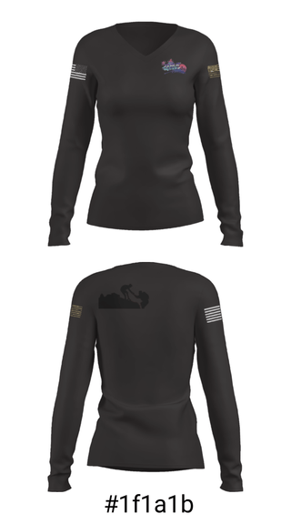 Women's Long Sleeve Vneck Shirt, , Marines, Teamtime, Team time, sublimation, custom sports apparel, team uniforms, spirit wear, spiritwear, sports uniforms, custom shirts, team store, custom team store, fundraiser sports, apparel fundraiser