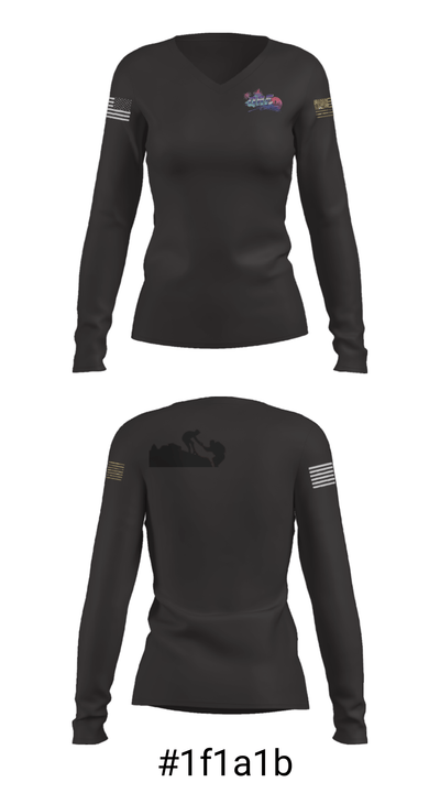 QRFup.org 47459873 Women's Long Sleeve V-neck Shirt - 7
