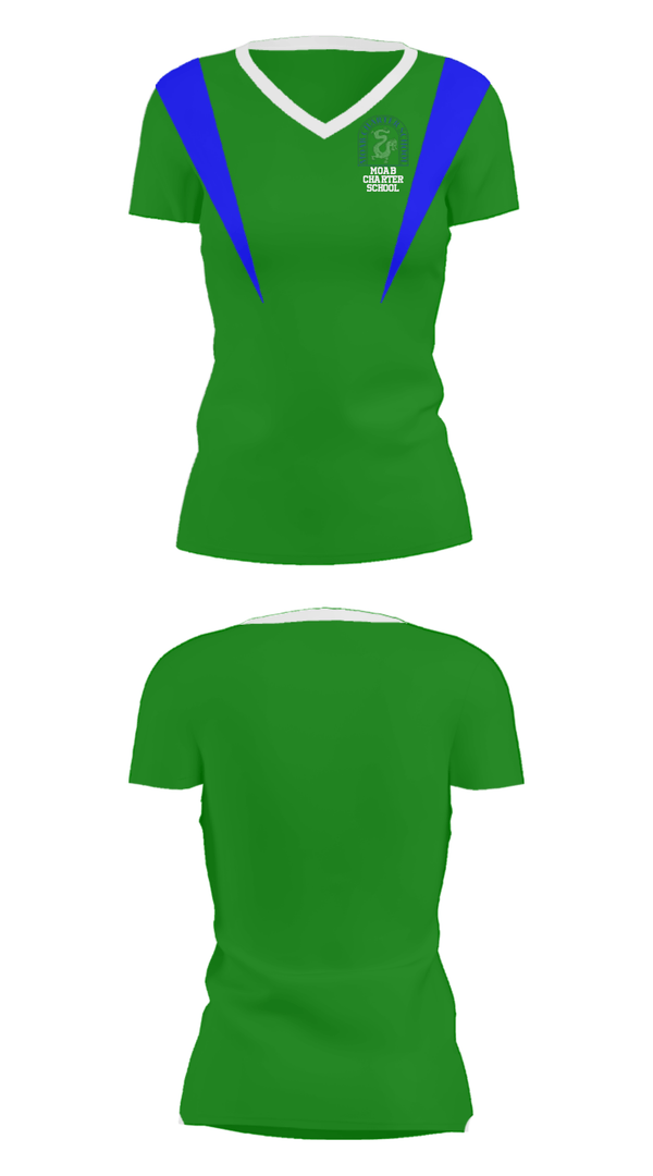 Women's Short Sleeve Vneck Shirt, Moab Charter School, Spirit Store, Teamtime, Team time, sublimation, custom sports apparel, team uniforms, spirit wear, spiritwear, sports uniforms, custom shirts, team store, custom team store, fundraiser sports, apparel fundraiser