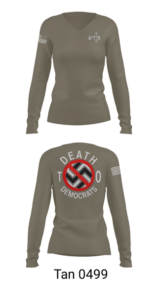 Women's Long Sleeve Vneck Shirt, D.2.D, Police, Teamtime, Team time, sublimation, custom sports apparel, team uniforms, spirit wear, spiritwear, sports uniforms, custom shirts, team store, custom team store, fundraiser sports, apparel fundraiser