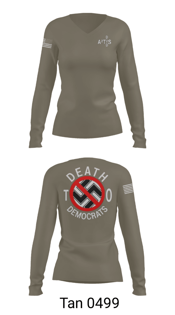 Women's Long Sleeve Vneck Shirt, D.2.D, Police, Teamtime, Team time, sublimation, custom sports apparel, team uniforms, spirit wear, spiritwear, sports uniforms, custom shirts, team store, custom team store, fundraiser sports, apparel fundraiser
