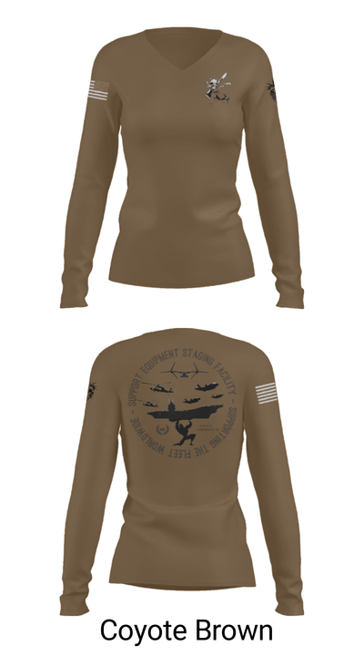 STAGING FACILITY 22010365 Women's Long Sleeve V-neck Shirt - 15