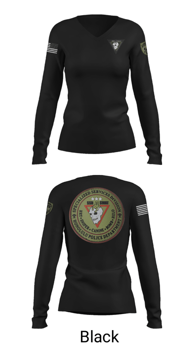SSD 74989347 Women's Long Sleeve V-neck Shirt - 23