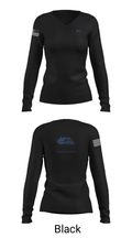 Delta cleaning LLC 32012075 Women's Long Sleeve V-neck Shirt - 13