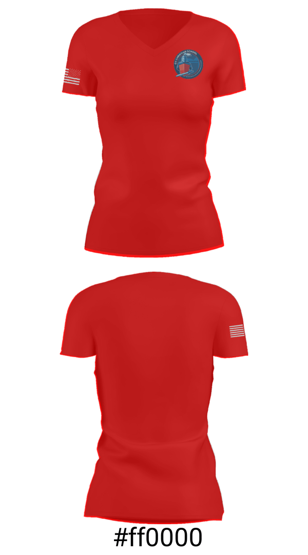 Women's Short Sleeve Vneck Shirt, GV Christian School, Spirit Store, Teamtime, Team time, sublimation, custom sports apparel, team uniforms, spirit wear, spiritwear, sports uniforms, custom shirts, team store, custom team store, fundraiser sports, apparel fundraiser