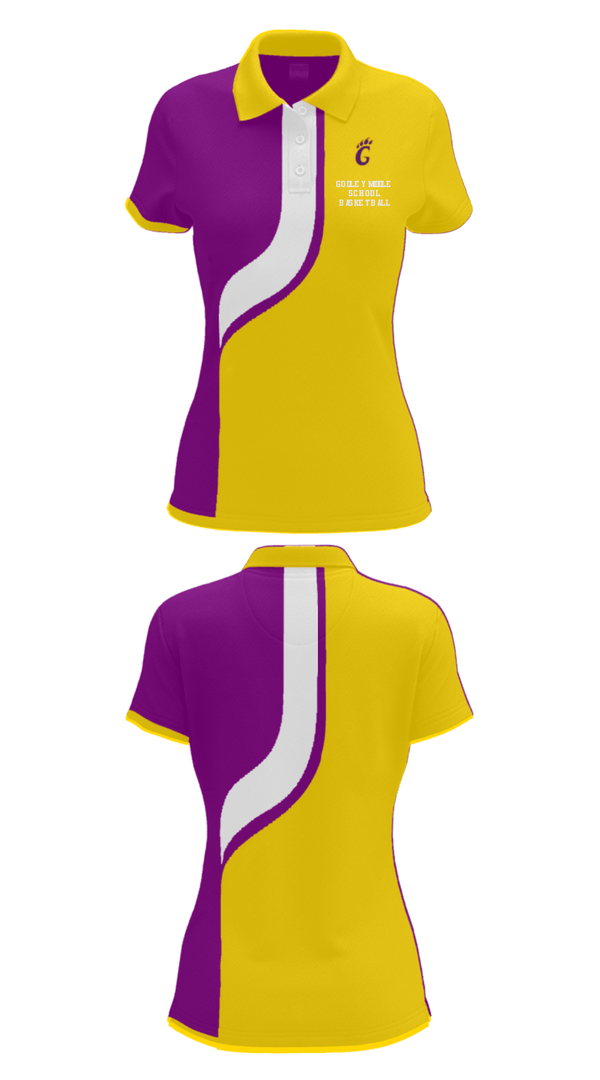 Women's Short Sleeve Performance Polo, Godley Middle School Basketball, Women's Basketball, Teamtime, Team time, sublimation, custom sports apparel, team uniforms, spirit wear, spiritwear, sports uniforms, custom shirts, team store, custom team store, fundraiser sports, apparel fundraiser