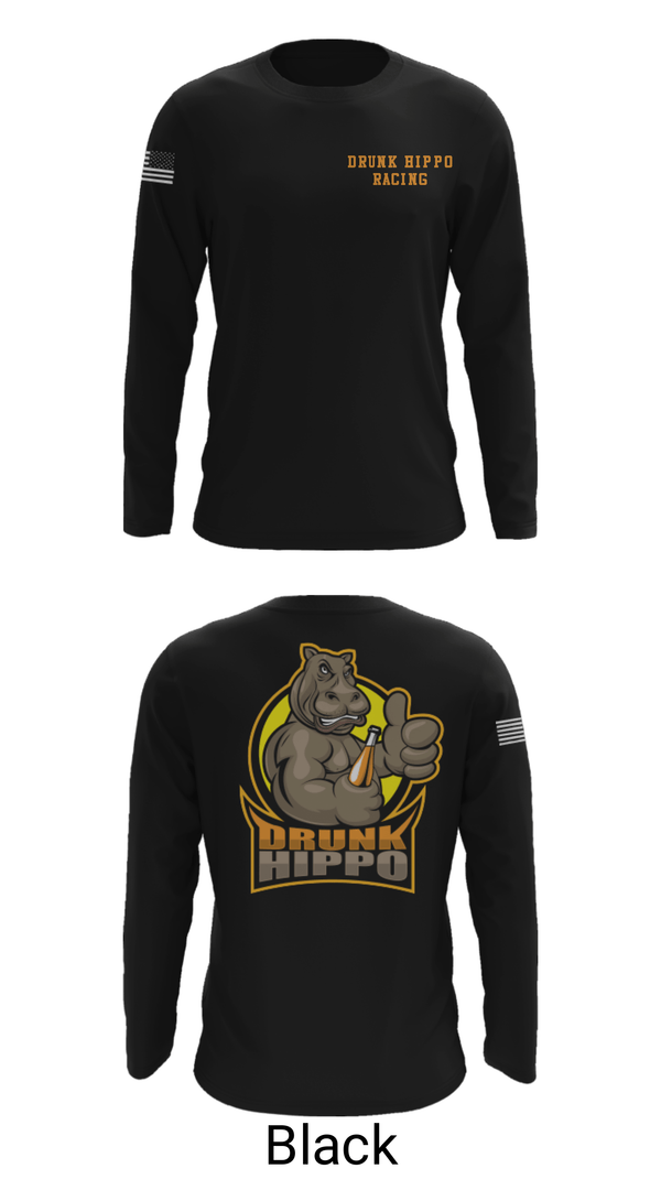 Long Sleeve Performance Shirt, Drunk Hippo Racing, , Teamtime, Team time, sublimation, custom sports apparel, team uniforms, spirit wear, spiritwear, sports uniforms, custom shirts, team store, custom team store, fundraiser sports, apparel fundraiser