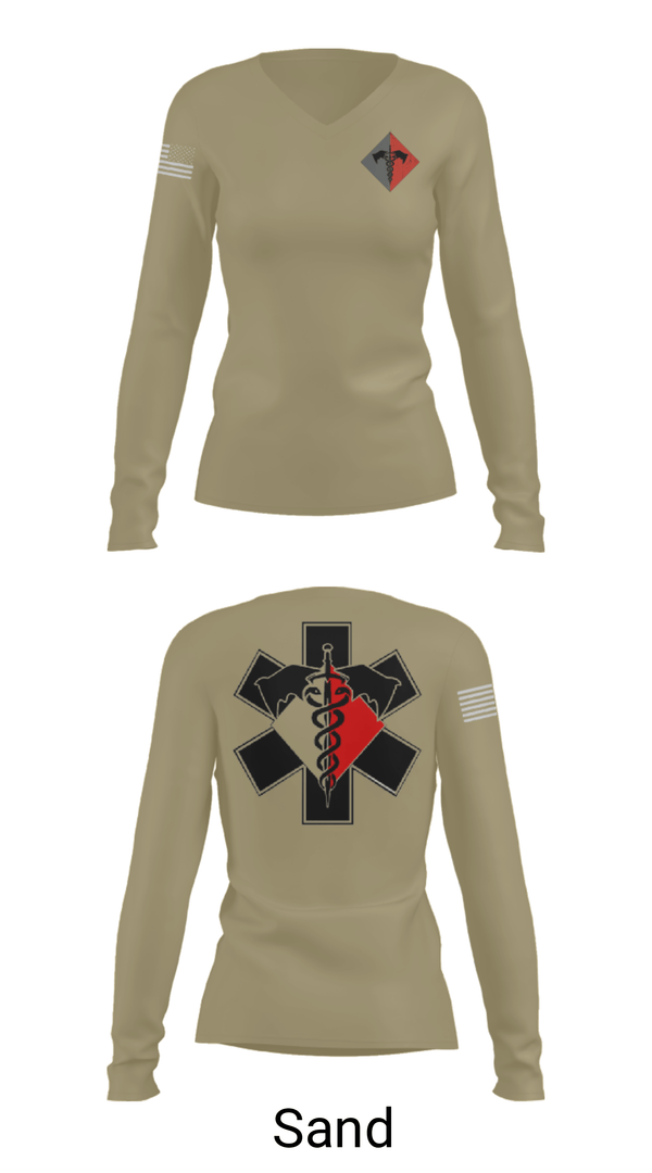 Women's Long Sleeve Vneck Shirt, , Army, Teamtime, Team time, sublimation, custom sports apparel, team uniforms, spirit wear, spiritwear, sports uniforms, custom shirts, team store, custom team store, fundraiser sports, apparel fundraiser