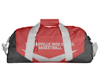 Duffle Bag, Thomasville High School Basketball, Women's Basketball, Teamtime, Team time, sublimation, custom sports apparel, team uniforms, spirit wear, spiritwear, sports uniforms, custom shirts, team store, custom team store, fundraiser sports, apparel fundraiser