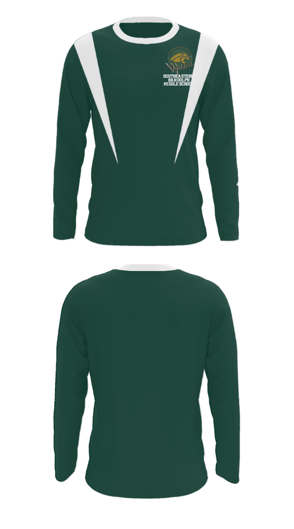 Long Sleeve Performance Shirt, Southeastern Randolph Middle School, Spirit Store, Teamtime, Team time, sublimation, custom sports apparel, team uniforms, spirit wear, spiritwear, sports uniforms, custom shirts, team store, custom team store, fundraiser sports, apparel fundraiser