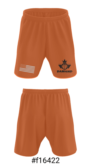 Athletic Shorts With Pockets, Damand Basketball, Men's Basketball, Teamtime, Team time, sublimation, custom sports apparel, team uniforms, spirit wear, spiritwear, sports uniforms, custom shirts, team store, custom team store, fundraiser sports, apparel fundraiser