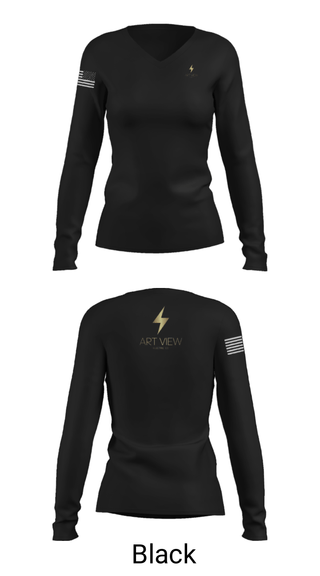 Women's Long Sleeve Vneck Shirt, Art view, , Teamtime, Team time, sublimation, custom sports apparel, team uniforms, spirit wear, spiritwear, sports uniforms, custom shirts, team store, custom team store, fundraiser sports, apparel fundraiser