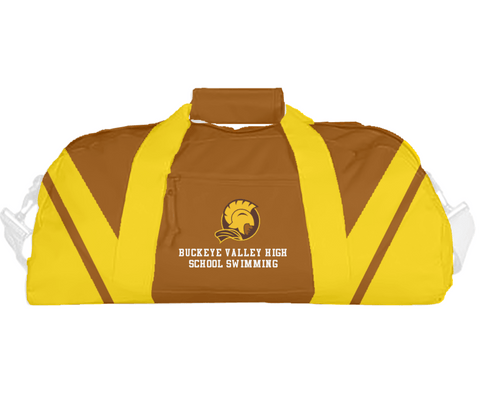 Duffle Bag, Buckeye Valley High School Swimming, Swimming, Teamtime, Team time, sublimation, custom sports apparel, team uniforms, spirit wear, spiritwear, sports uniforms, custom shirts, team store, custom team store, fundraiser sports, apparel fundraiser