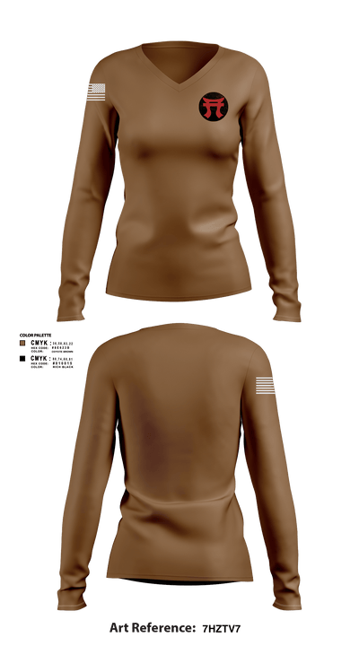 187th Iron Rakkasans 40107465 Women's Long Sleeve V-neck Shirt - 101