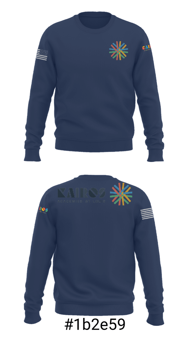 Crew Neck Sweatshirt, Kairos Academies, Spirit Store, Teamtime, Team time, sublimation, custom sports apparel, team uniforms, spirit wear, spiritwear, sports uniforms, custom shirts, team store, custom team store, fundraiser sports, apparel fundraiser