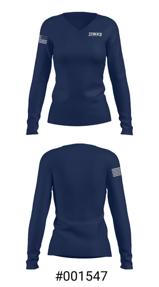 Women's Long Sleeve Vneck Shirt, Stack'd, , Teamtime, Team time, sublimation, custom sports apparel, team uniforms, spirit wear, spiritwear, sports uniforms, custom shirts, team store, custom team store, fundraiser sports, apparel fundraiser