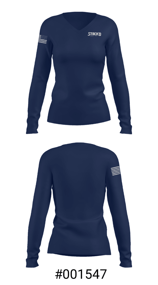 Women's Long Sleeve Vneck Shirt, Stack'd, , Teamtime, Team time, sublimation, custom sports apparel, team uniforms, spirit wear, spiritwear, sports uniforms, custom shirts, team store, custom team store, fundraiser sports, apparel fundraiser
